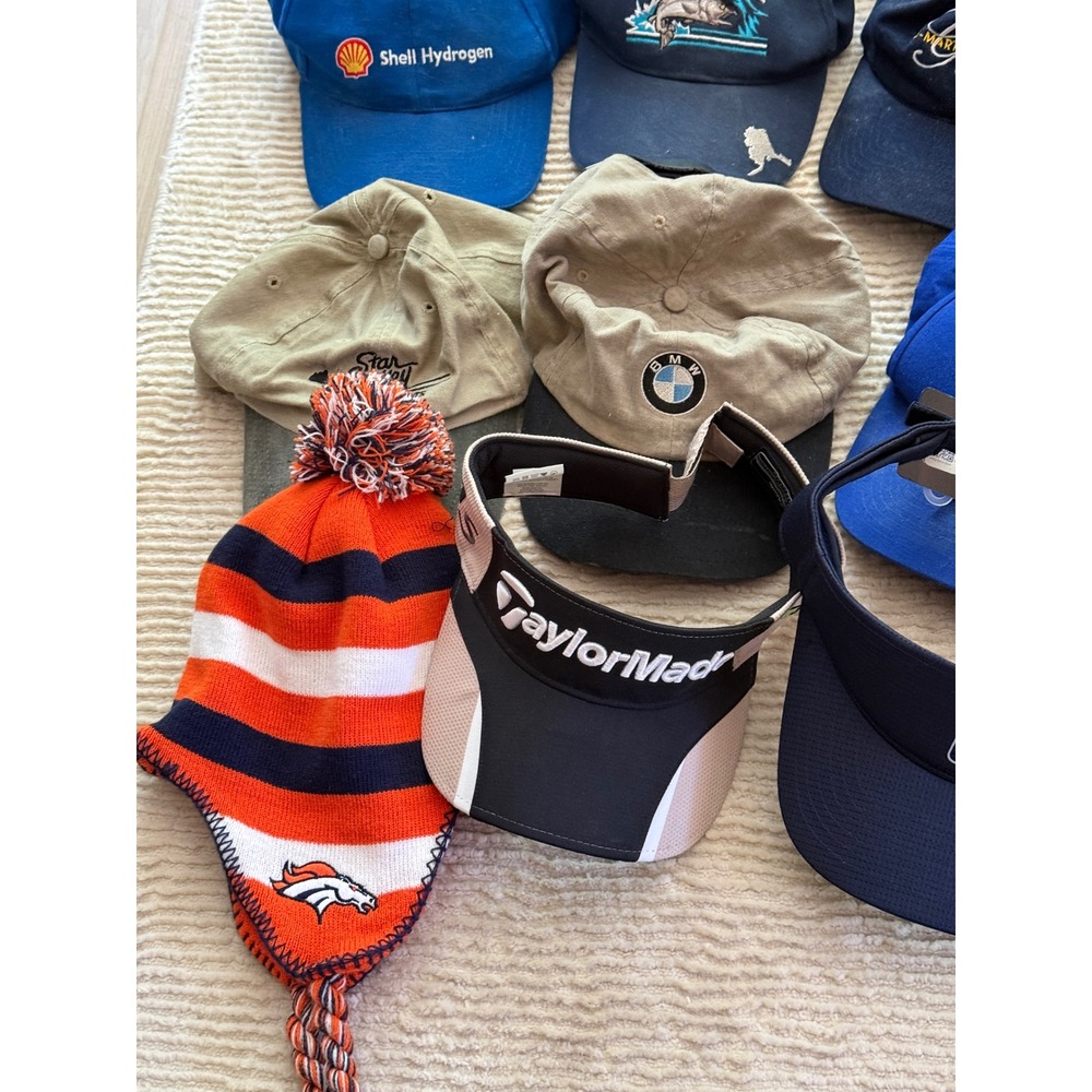 Mixed Hat Lot 20pc Nike Titleist BMW Under Armour TaylorMade Visors Beanie Caps - Picture 12 of 12